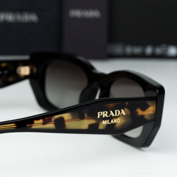 Prada Men Sunglasses Black Grey Gradient Rectangle PRB05S 3890A7 NEW AUTHENTIC - Picture 5 of 11